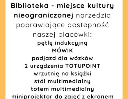Biblioteka miejsce kultury nieograniczonej