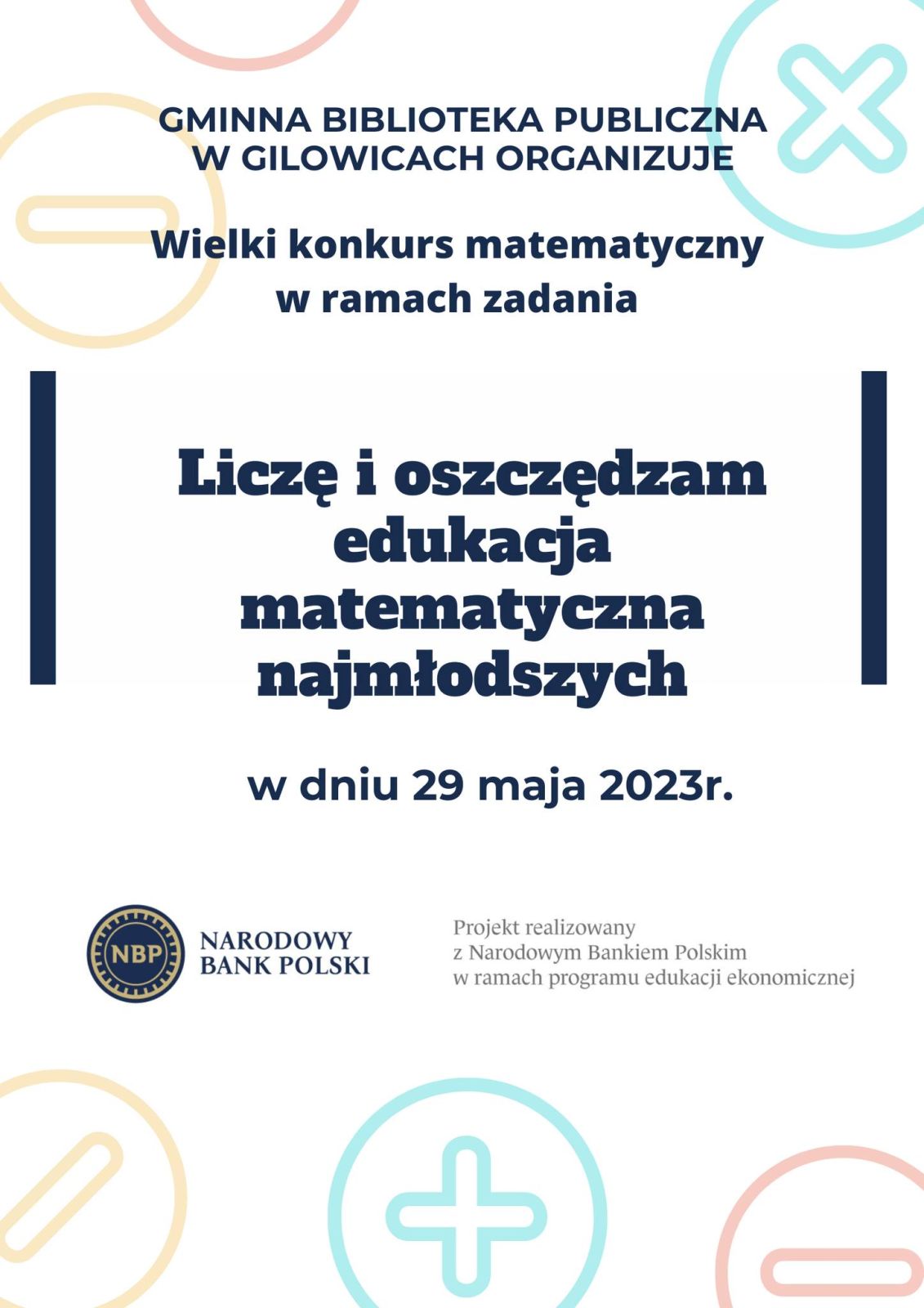 Liczę i oszczędzam - plakat